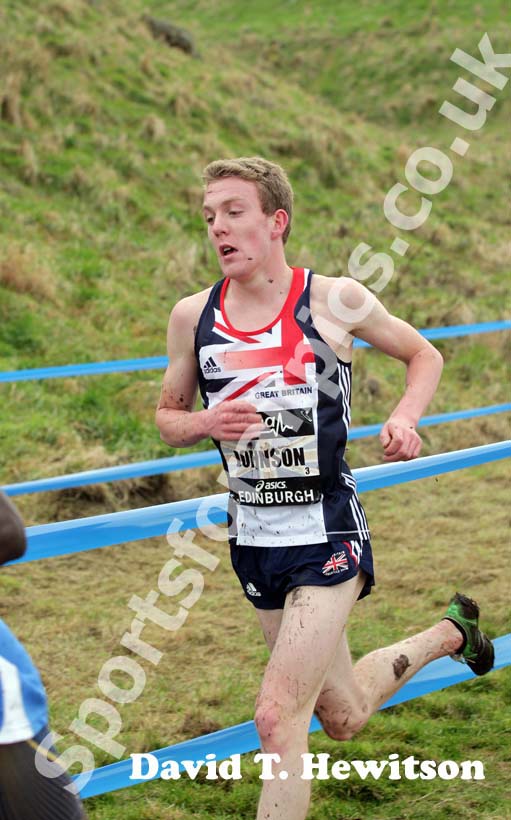 Calum Johnson (GB), junior mens 2013 BUPA Great Edinburgh Cross Country.